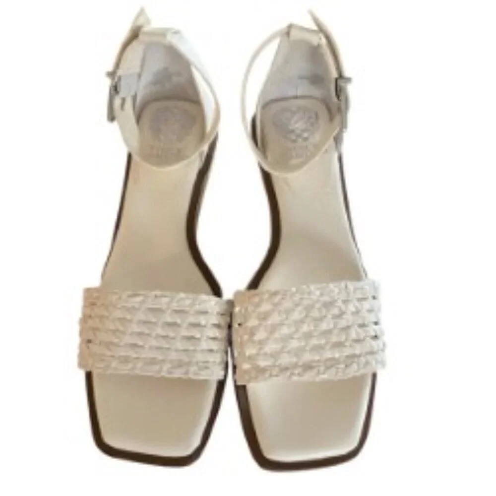 Vince Camuto Bretandi Wedge Sandal in Coconut Cream 8.5